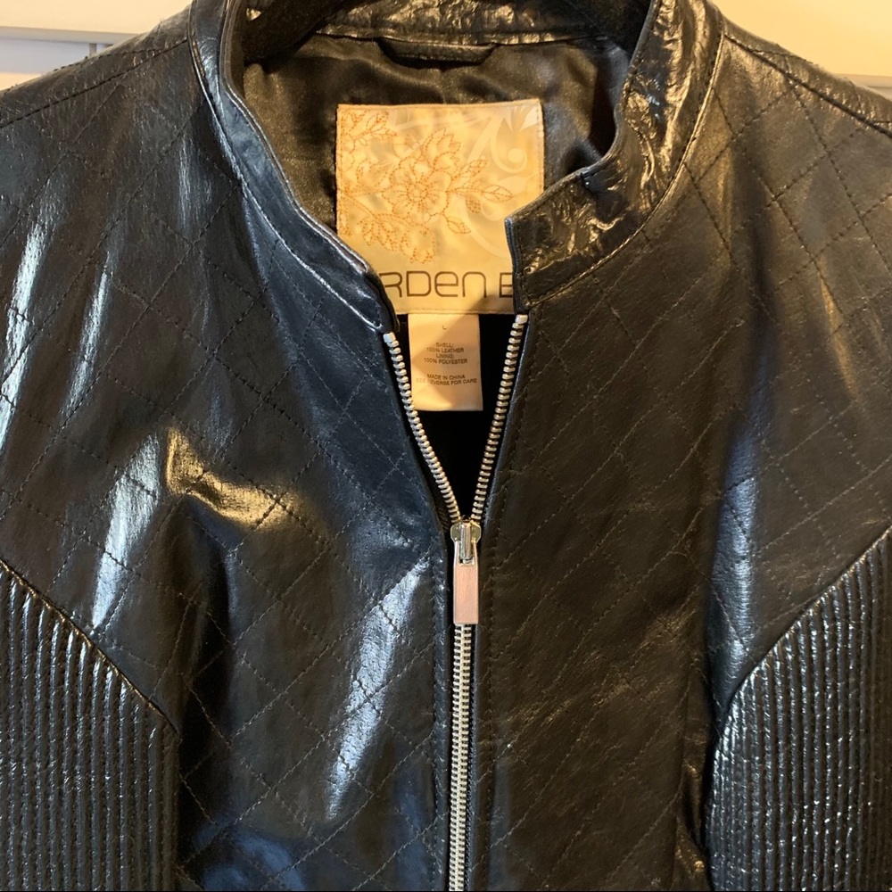Black Faux Leather Moto Jacket
